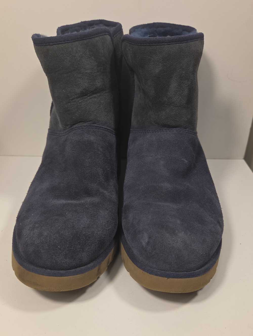 UGG Navy Suede Short Winter Boots